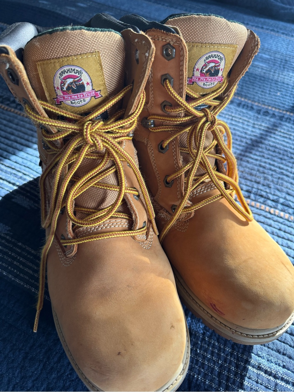 Brahma Wheat/Tan Waterproof Work Boots Size 11